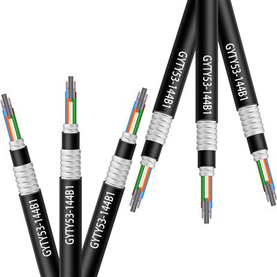 Cebl Fiber Optic Awyr Agored Armored