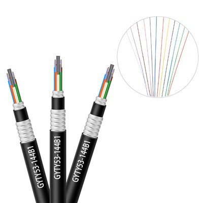 Cable Fiber Optic Cyfathrebu Uniongyrchol-Claddedig